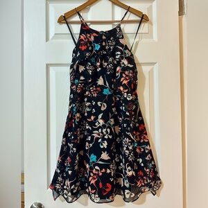 NWOT BCBGMaxAzria Women’s Floral Dress - Black and Print